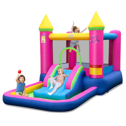Inflatable Princess Bounce House with Slide & Ball Pit
