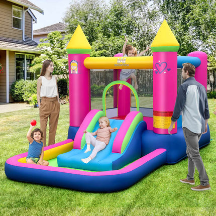 Inflatable Princess Bounce House with Slide & Ball Pit