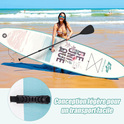 Aufblasbares SUP Board 320 cm, Paddel Pumpe Rucksack Set