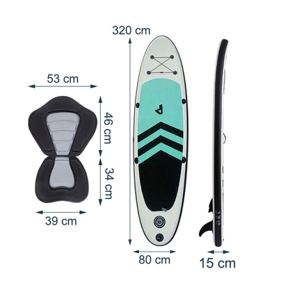 Nafukovací SUP board se sedačkou pro kajak, pádlem a pumpou