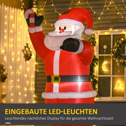 Nafukovací Santa Claus s LED osvětlením, 240cm, venkovní