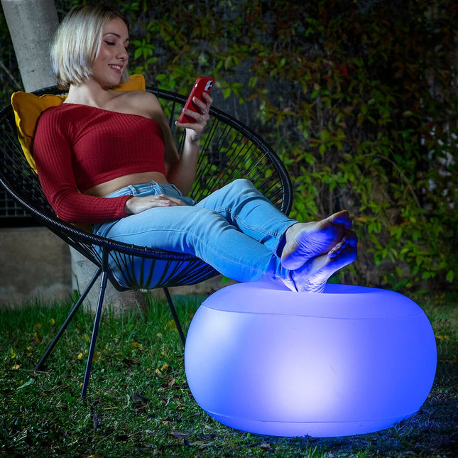 Aufblasbarer Sitz mit mehrfarbiger LED und Fernbedienung Pulight InnovaGoods