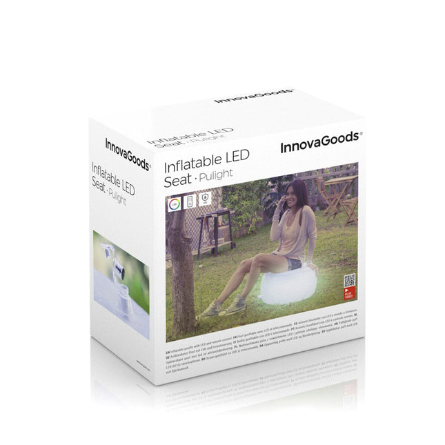 Aufblasbarer Sitz mit mehrfarbiger LED und Fernbedienung Pulight InnovaGoods