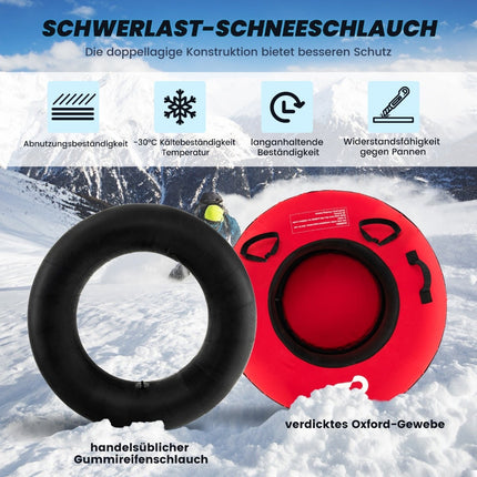 Aufblasbarer Schneereifen 100cm mit Pumpe & Zugseil