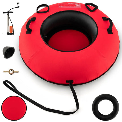 Aufblasbarer Schneereifen 100cm mit Pumpe & Zugseil