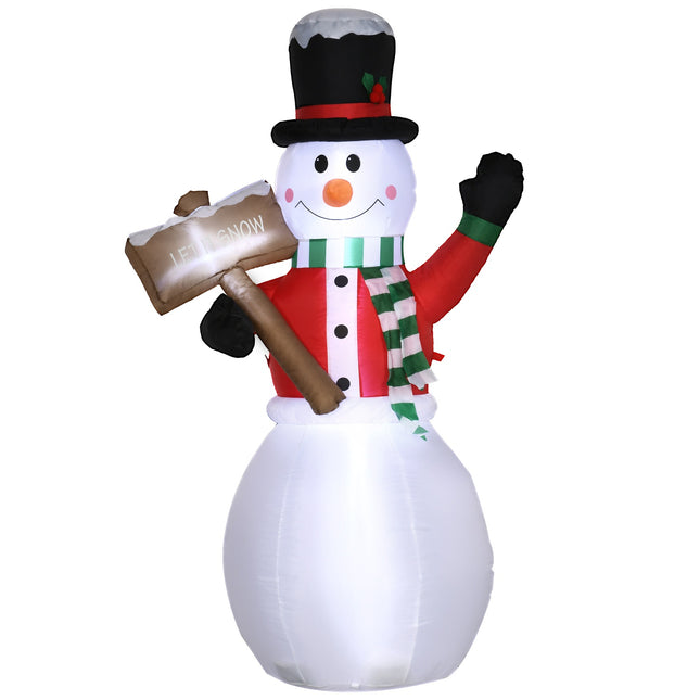 Aufblasbarer Schneemann mit LED-Licht (180 cm) – Wasserdichte Weihnachtsdekoration