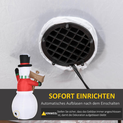 Aufblasbarer Schneemann mit LED-Licht (180 cm) – Wasserdichte Weihnachtsdekoration