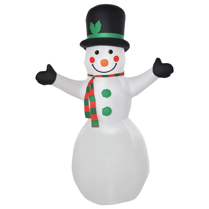 Inflatable Snowman 1.93 m with LED Lights and Blower, Self-Inflating, White