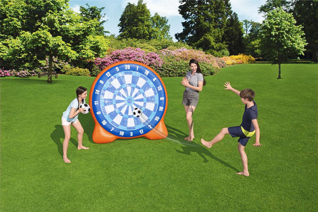Aufblasbare Fußball-Dartscheibe mit Bällen, 157 x 107 x 157 cm