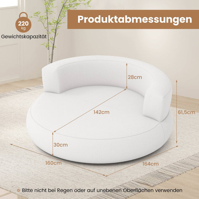 Aufblasbares Sofa mit abnehmbarem Bezug, 142 cm, Weiß