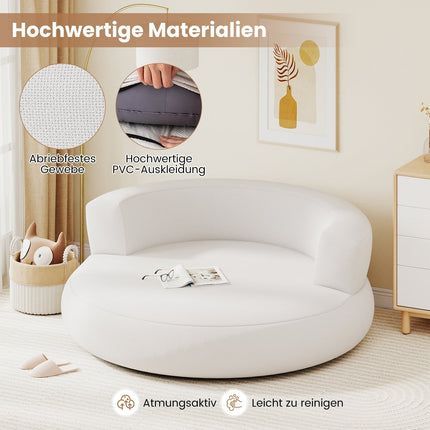 Inflatable Sofa with Removable Cover, 142 cm, White