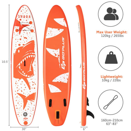 Inflatable Stand Up Paddle Board 10.5 ft, Paddle, Pump