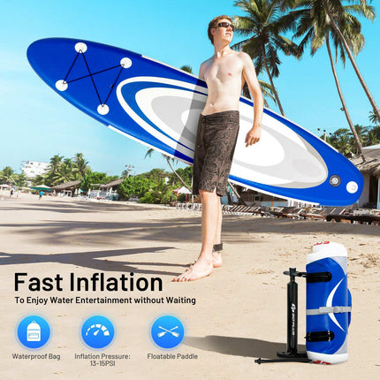 Aufblasbares Stand Up Paddle Board 10ft, Rucksack, Paddel, Pumpe