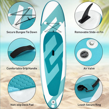 Inflatable Stand Up Paddle Board 10ft, Paddle Pump Bag