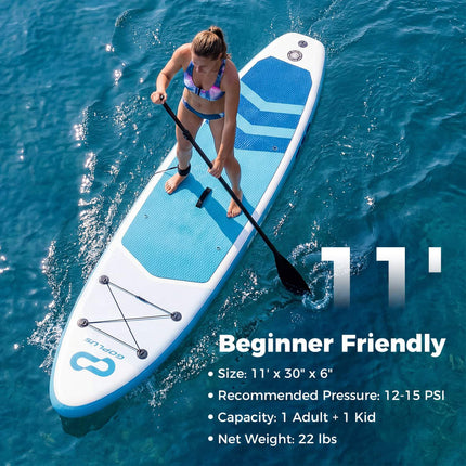 Aufblasbares Stand-Up-Paddle-Board 335 cm, Rucksack, 159 kg