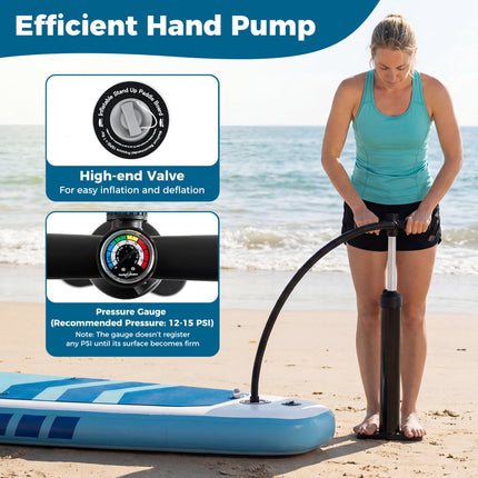 Aufblasbares Stand-Up-Paddle-Board 335 cm, Rucksack, 159 kg