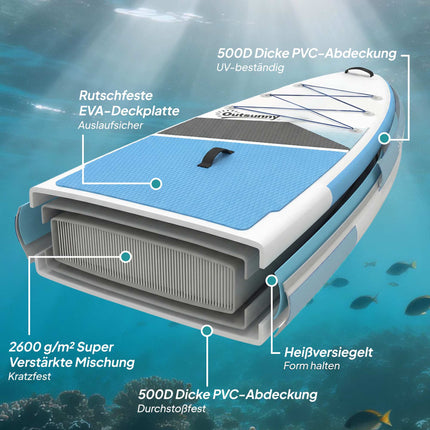 Nafukovací paddleboard, 320x82 cm, nosnost 160 kg