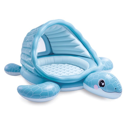 Aufblasbarer Schildkröten-Pool mit Dach – 218 x 206 x 97 cm