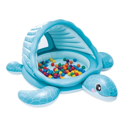 Aufblasbarer Schildkröten-Pool mit Dach – 218 x 206 x 97 cm