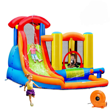 Aufblasbarer Wasserpark mit Rutsche, Pool, Gebläse