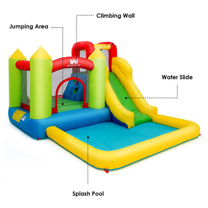 Inflatable Water Park Bounce House with Slide, No Blower