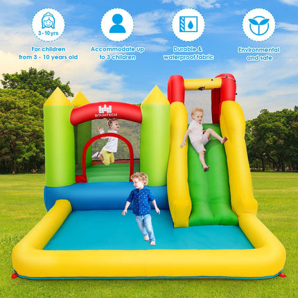 Inflatable Water Park Bounce House with Slide, No Blower