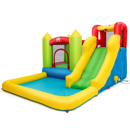 Inflatable Water Park Bounce House with Slide, No Blower