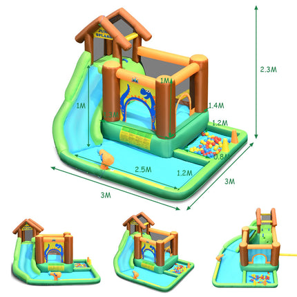 Aufblasbarer Wasserpark mit Rutsche, 368x303x230 cm