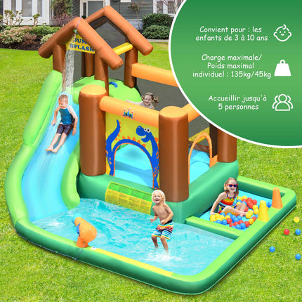 Aufblasbarer Wasserpark mit Rutsche, 368x303x230 cm