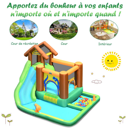 Aufblasbarer Wasserpark mit Rutsche, 368x303x230 cm