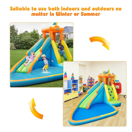 Nafukovací vodní skluzavka, skákací hrad s dmychadlem a bazénkem