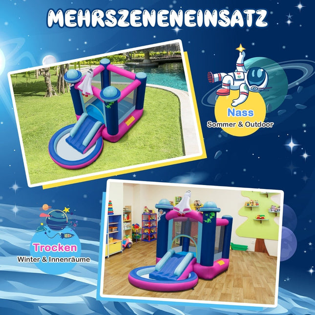 Aufblasbare Wasserrutsche Hüpfburg für Kinder, 207x393x270 cm