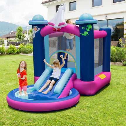 Aufblasbare Wasserrutsche Hüpfburg mit Pool, Gebläse