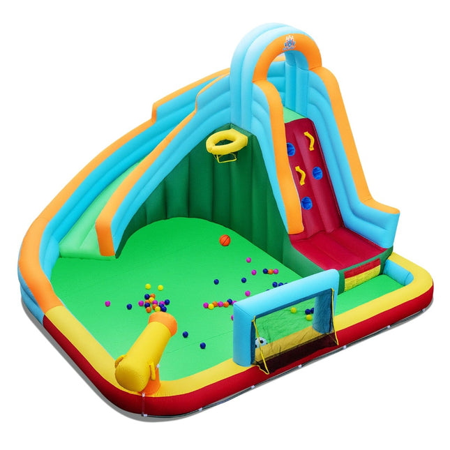 Aufblasbare Wasserrutsche mit Bällen und Kletterwand