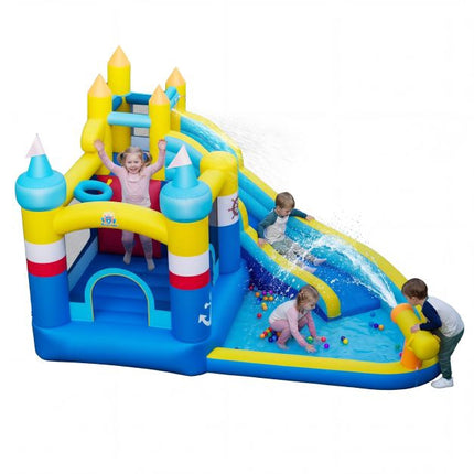 Inflatable Water Slide with Splash Pool, Cannon, Climbing Wall