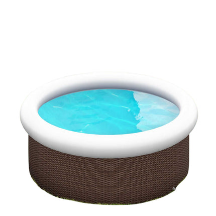 Aufblasbarer Aufstellpool, Rattan-Optik, 300 cm, braun