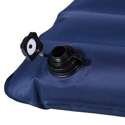 Aufblasbare Campingmatratze – Marineblau, PVC, 195x138x10 cm