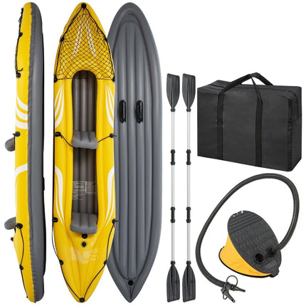 Aufblasbares Kajak für 2 Personen Tandemkajak mit abnehmbaren Sitzen 357 × 80 × 38 cm
