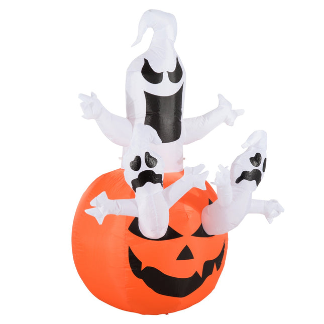 Inflatable Halloween Ghost Decoration with LED, 120x180 cm
