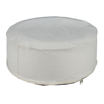 Inflatable stool in cream white