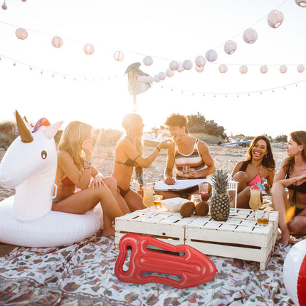 Inflatable swimming buoy