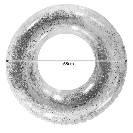 Nafukovací kruh s třpytkami Malatec 20930