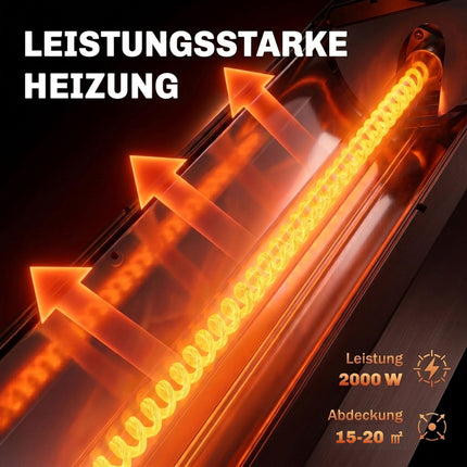 Infrared Patio Heater 2000W, Carbon Fiber, Remote Control