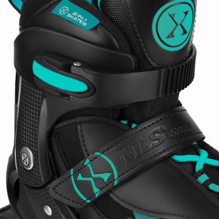 Inline & Ice Skates 2-in-1, Green, Size M (36-39)