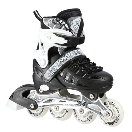 Inline-/Rollschuhe, 4-in-1, Schwarz, Größe M (35-38)