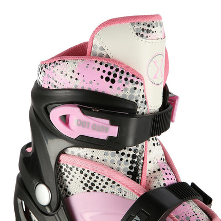Inlineskates/Rollschuhe, 4-in-1, Rosa, Größe S (31-34)