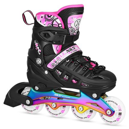 Inline & Ice Skates, Pink LED, Size M (35-38)
