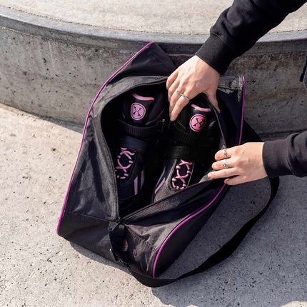 Inlineskater-Tasche, Pink, 420D Nylon, Reißverschlusstasche