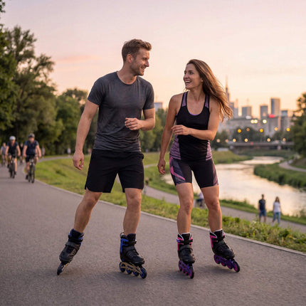 Inlineskates, Größe 42–45 verstellbar, Pink, ABEC 7