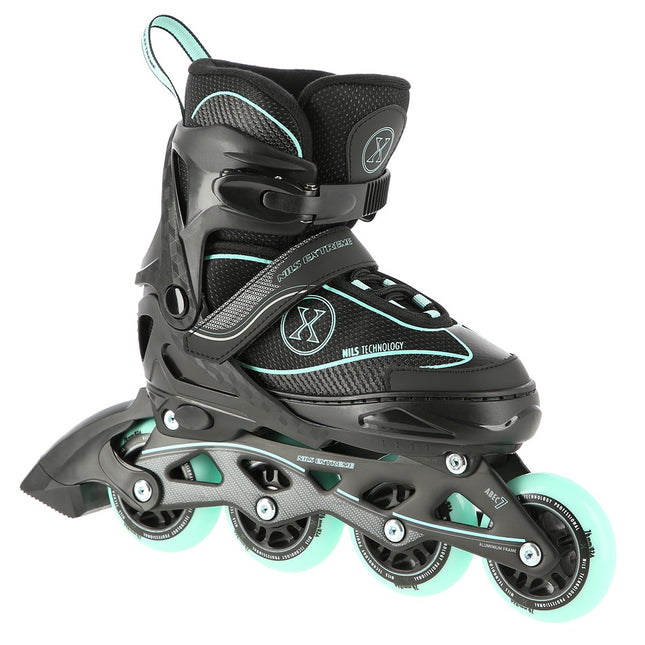 Inline Skates, Adjustable Size S (31-34), Black-Mint